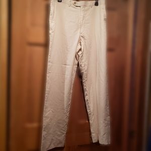 Lauren Ralph Lauren Men's Off White Dress Pants Flat Front Slack